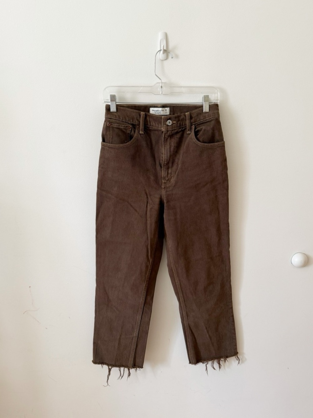 Abercrombie & Fitch Brown 90s Ultra High-Rise straight Jeans